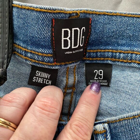 URBAN OUTFITTERS BDG Skinny JEANS Stretch SIZE 29 Side Stripe NWT - Picture 7 of 7